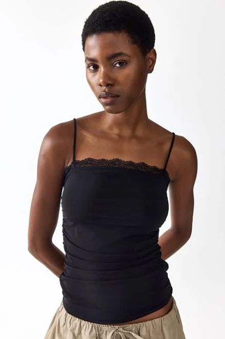 top H&M Ladies Lace-Trimmed Camisole Top H&M $14.99