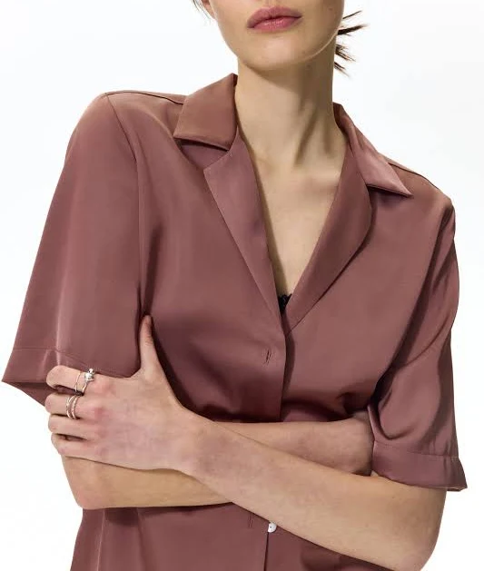 matching set H&M Ladies Satin Resort Shirt H&M $29.99