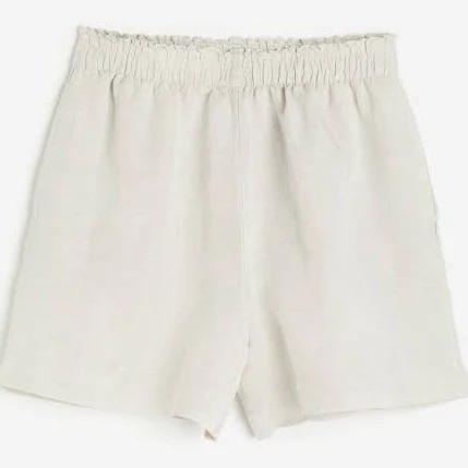 bottoms H&M Linen-Blend Pull-On Shorts H&M $17.99