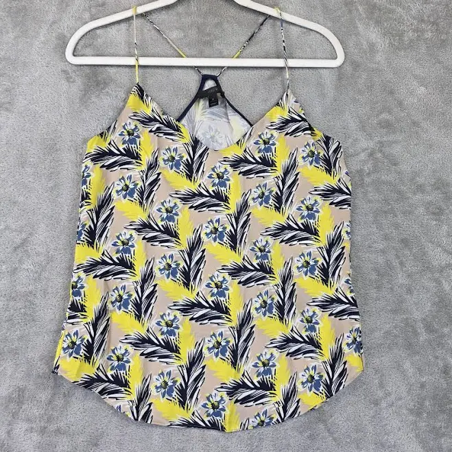 top J Crew Tank Top Womens 2 Yellow Blue Floral Silk Camisole Spaghetti eBay - nescollectivellc $12.99