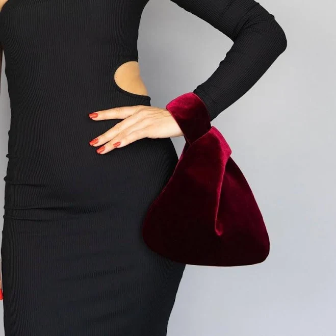 bag Japanese Knot Velvet Clutch Bag Etsy - bridalspain $51.29