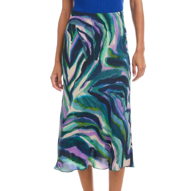 skirt Karen Kane Women's Bias Cut Watercolor Print Midi Skirt Nordstrom $96.6
