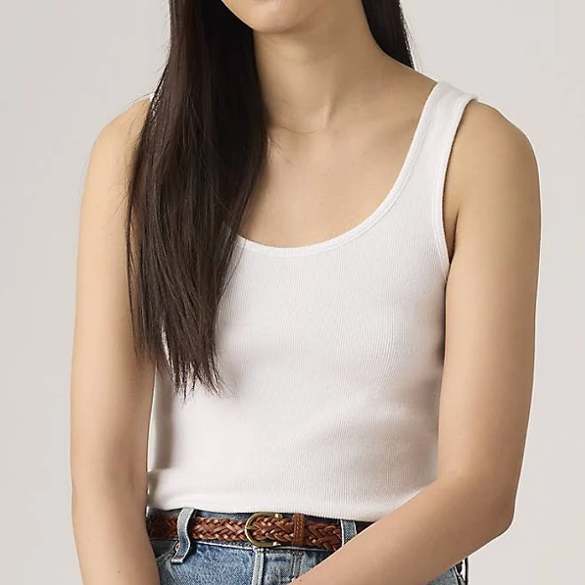 top Levi's Essential Rib Tank Top - Women's - White XL Levi's $7.97