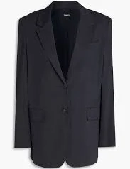 blazer Linen-blend blazer - charcoal - US 4 theoutnet.com $207