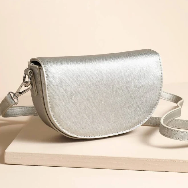 bag Lisa Angel Vegan Leather Half Moon Crossbody Bag Lisa Angel International $17
