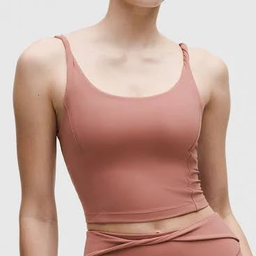 top lululemon Align Twist-Strap Cropped Tank Top Light Support, B/C Cup - Size XL - Red Clay lululemon $49