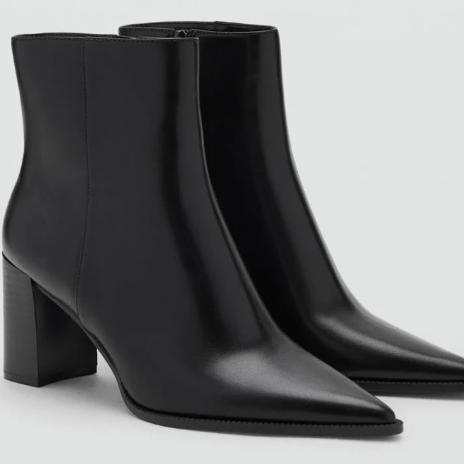 shoes MANGO Women's Block Heel Ankle Boots Macy's $62.99