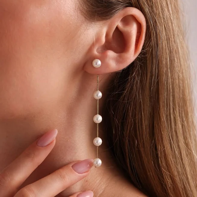 accessory Natural Freshwater Pearl Drop Earrings Etsy - Seller $28.5