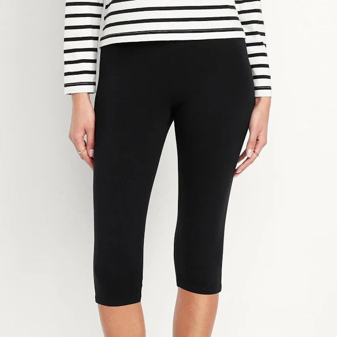 leggings Old Navy Women's High-Waisted Layering Capri Leggings Old Navy $9.99