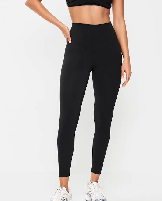 leggings Old Navy Women's High-Waisted Powerchill 7/8 Cotton Leggings Old Navy $10.79