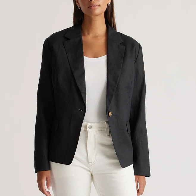 blazer Quince Women's European Linen Structured Blazer Quince $90