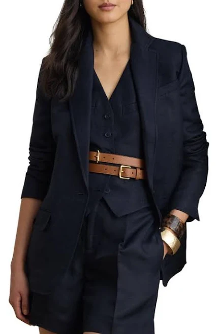 blazer Ralph Lauren Women's Linen-Blend Twill Blazer Nordstrom $295