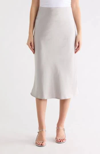 skirt Renee C Satin Midi Skirt Nordstrom Rack $29.97