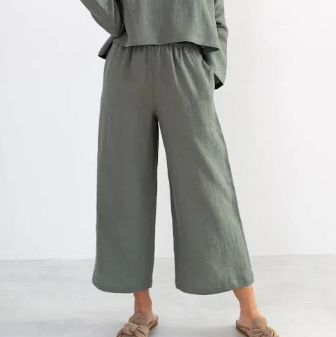 pants Riley Wide Leg Linen Pants Etsy - LoveAndConfuse $114.89
