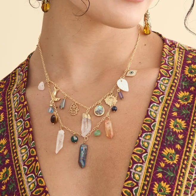 accessory Rustic Boho Crystal Necklace Earthbound Trading Company $18.97