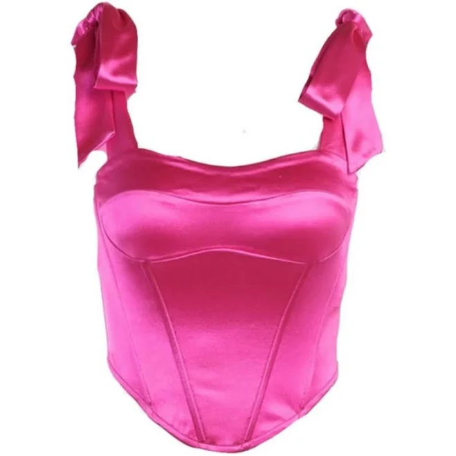 corset top Satin Corset Top with Tie Straps Poshmark $30