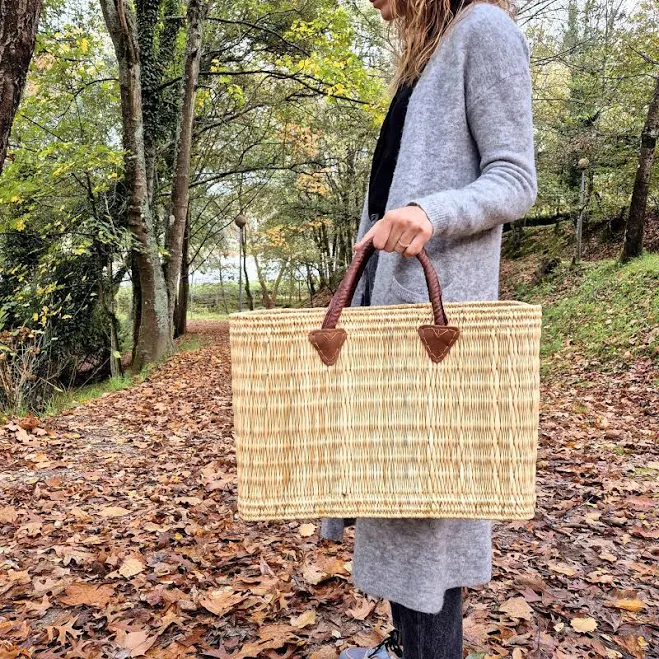 bag Straw Market Basket Handbag Etsy - PadaWorks $29.67