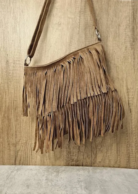 bag Suede Fringe Tassel Crossbody Bag Etsy - Seller $49.67