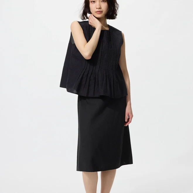 skirt Uniqlo Linen Blend Narrow Midi Skirt Uniqlo $49.9