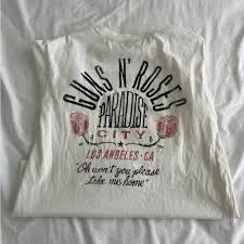 top White Graphic Tee with Red and Black Print Poshmark $22