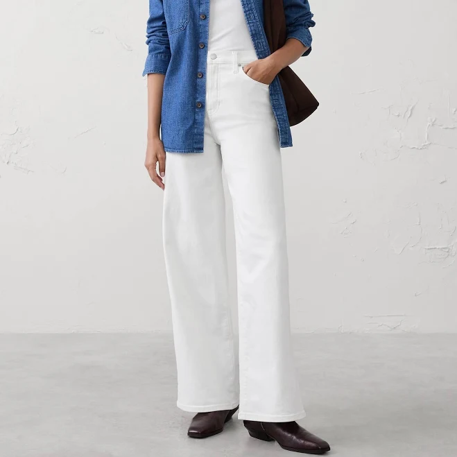 jeans Wide-Leg High-Rise Jeans Banana Republic Factory $60