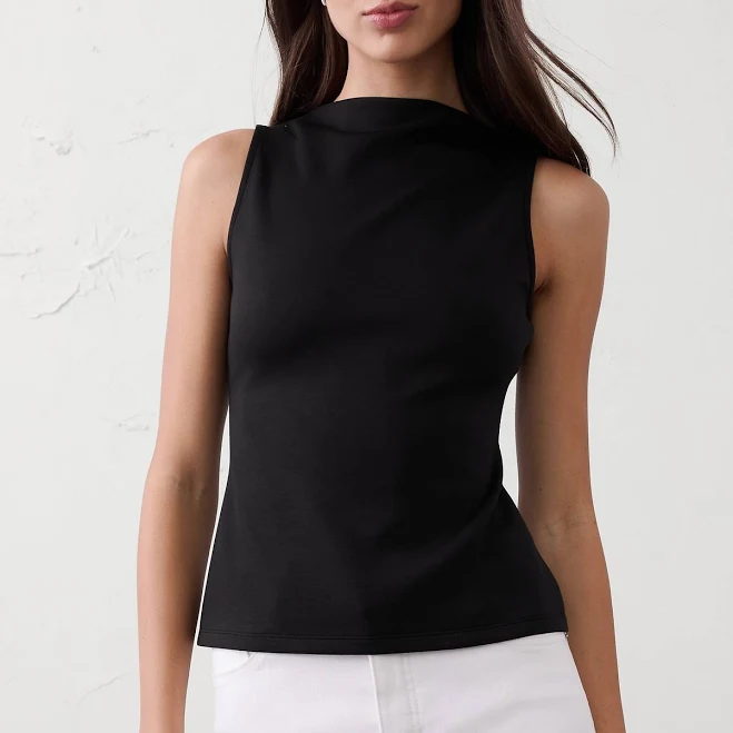 top Women's Soft Touch High-Neck Top Banana Republic Factory $30