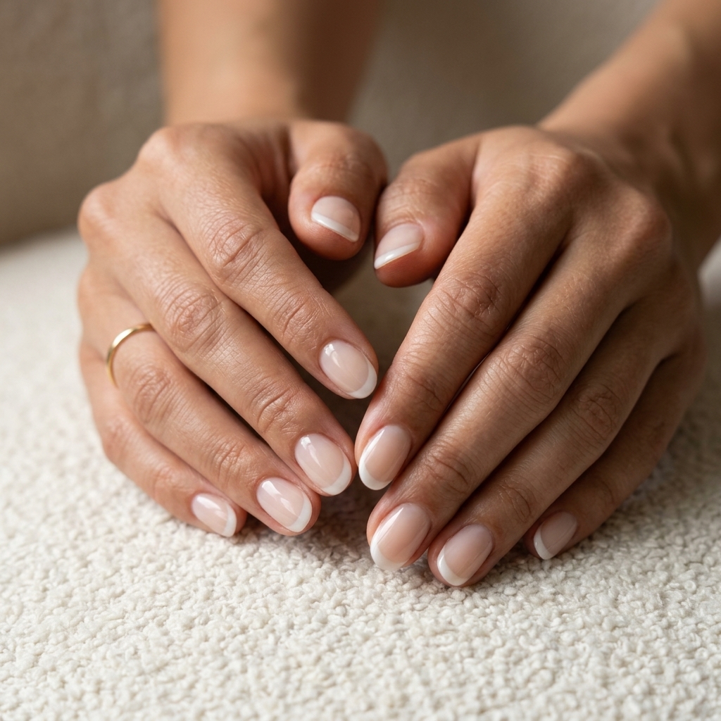 Milky jelly almond French nails for summer nail manicure ideas 2026. Romantic bridal shower style.