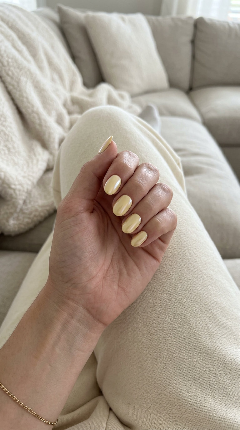 Butter Yellow Glazed Donut nails for summer nails yellow 2026, chic for daily wear.