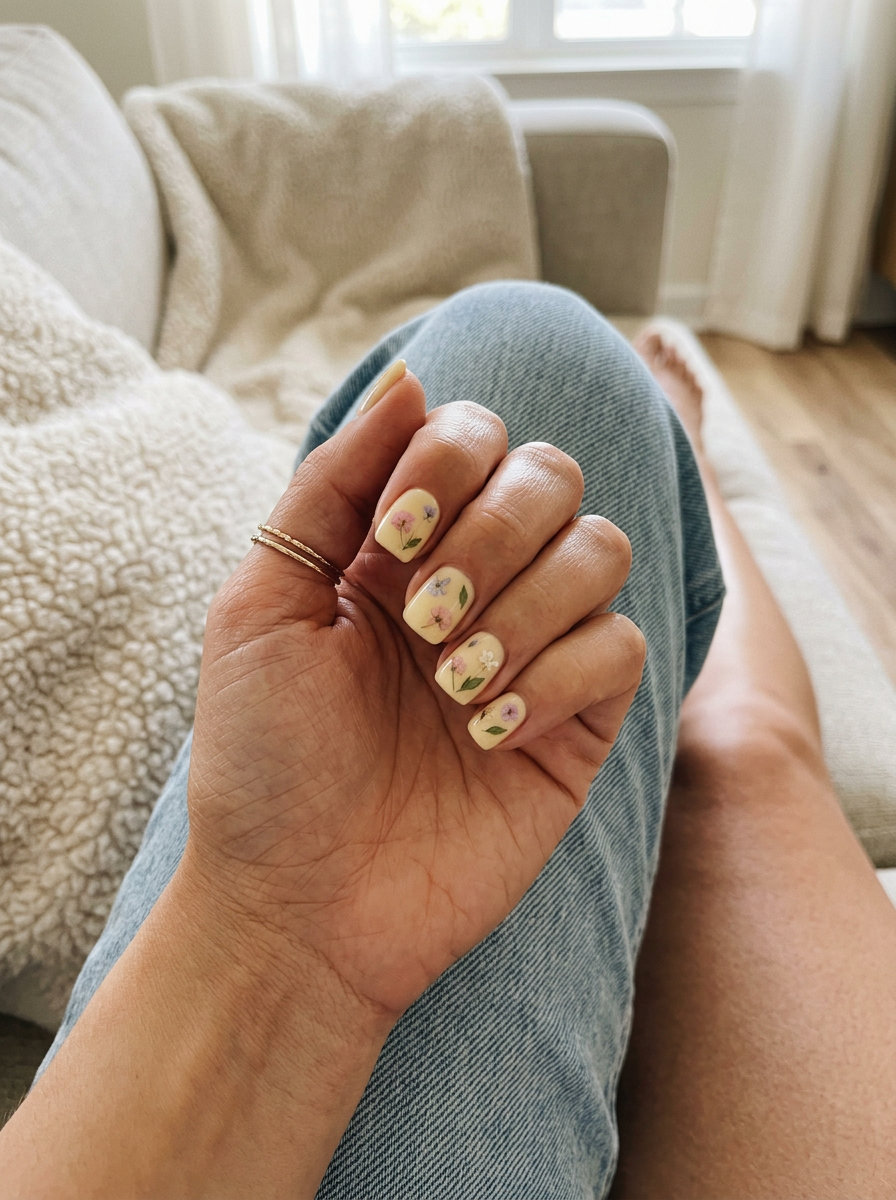Butter Yellow Milk Bath Square nails for summer nails yellow 2026, ideal for weddings.