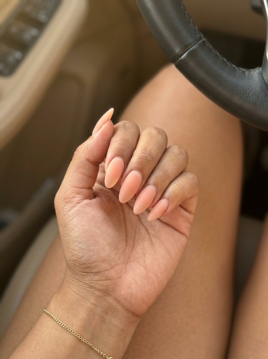 Summer Peach Nails 2026: Sheer Velvet Matte Elegant summer peach nails 2026 with a sheer peach velvet matte finish for sophisticated daily wear.