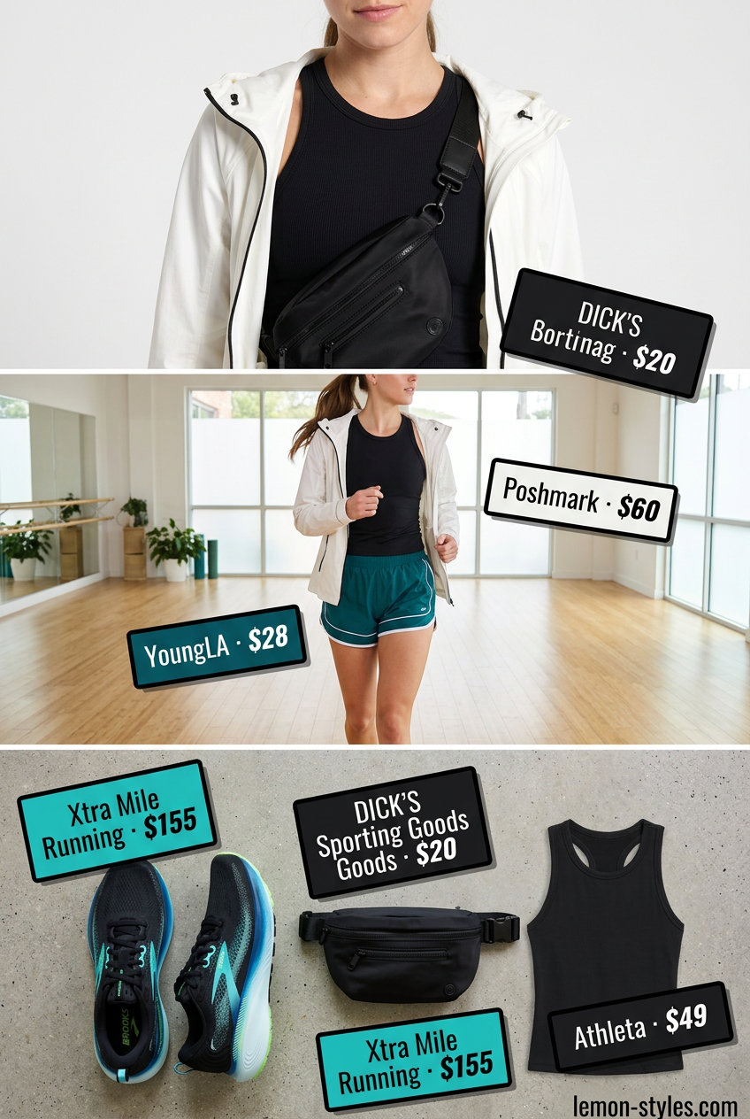 Summer Yoga Class Outfits for Women 2026: Teal shorts, black tank, white zip-up jacket for gym workouts.