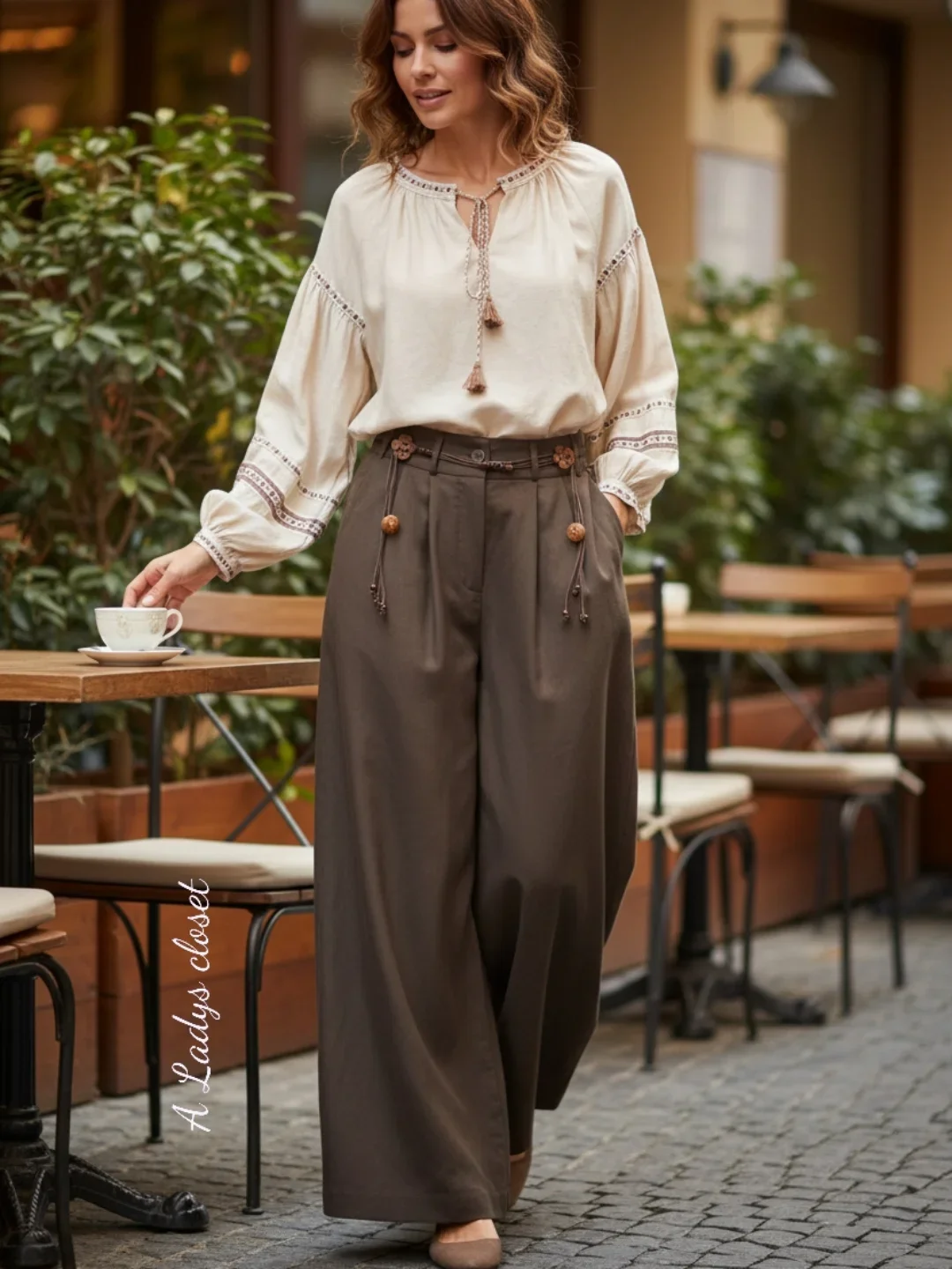 all pants outfits for women 2026 Soft Espresso Tones And Relaxed Wide-Leg Elegance