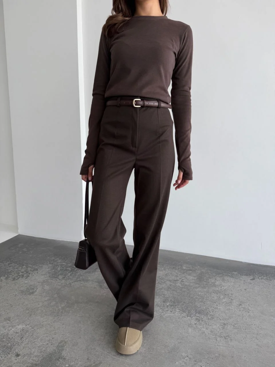 all pants outfits for women 2026 Deep Espresso Monochrome For Quiet Luxury Dressing