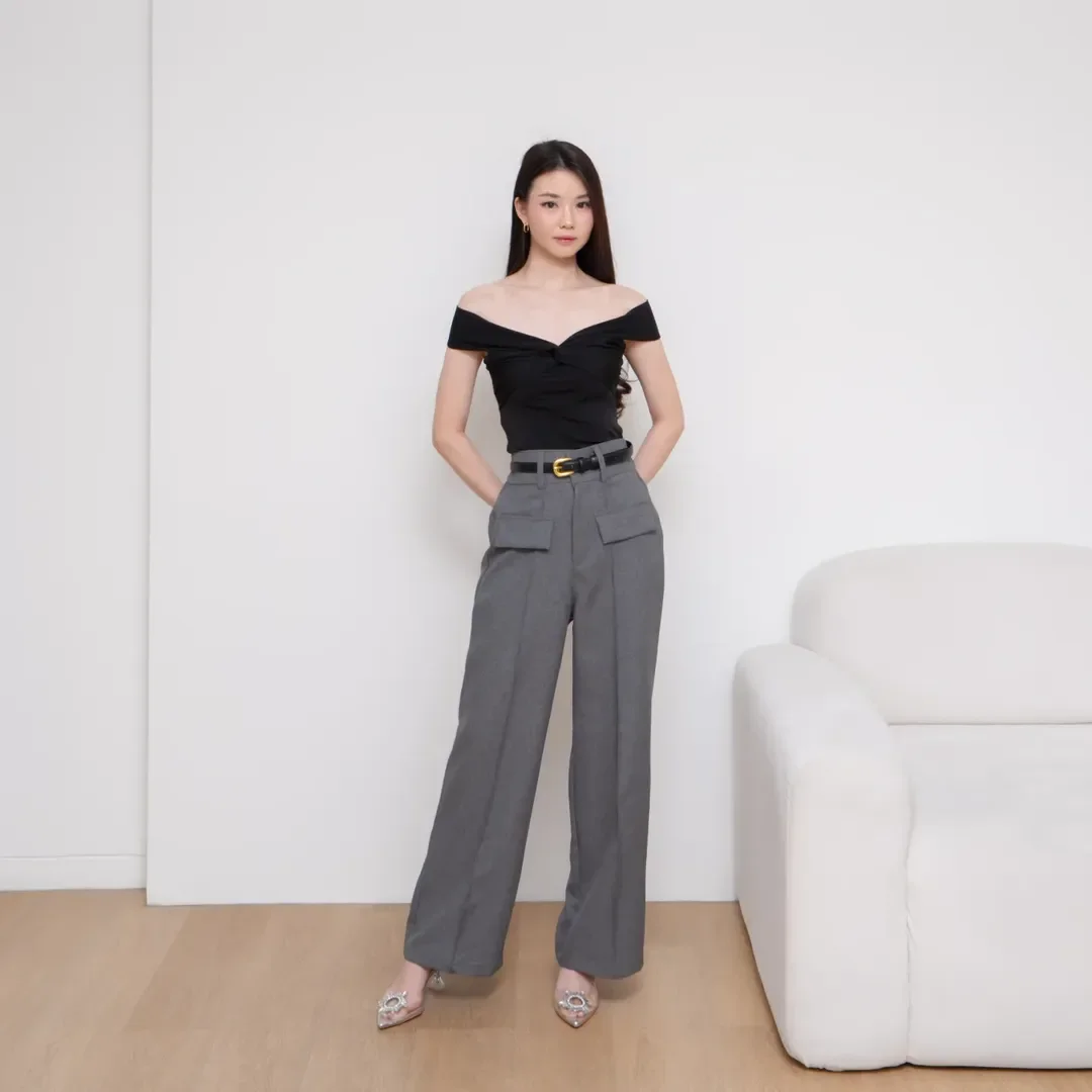 all pants outfits for women 2026 Minimalist Grey Tailoring With A Night-Out Twist