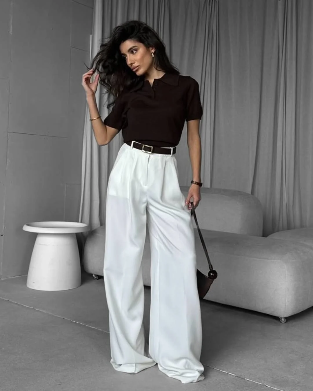all pants outfits for women 2026 Chocolate And Ivory Pairings That Feel Quietly Luxurious