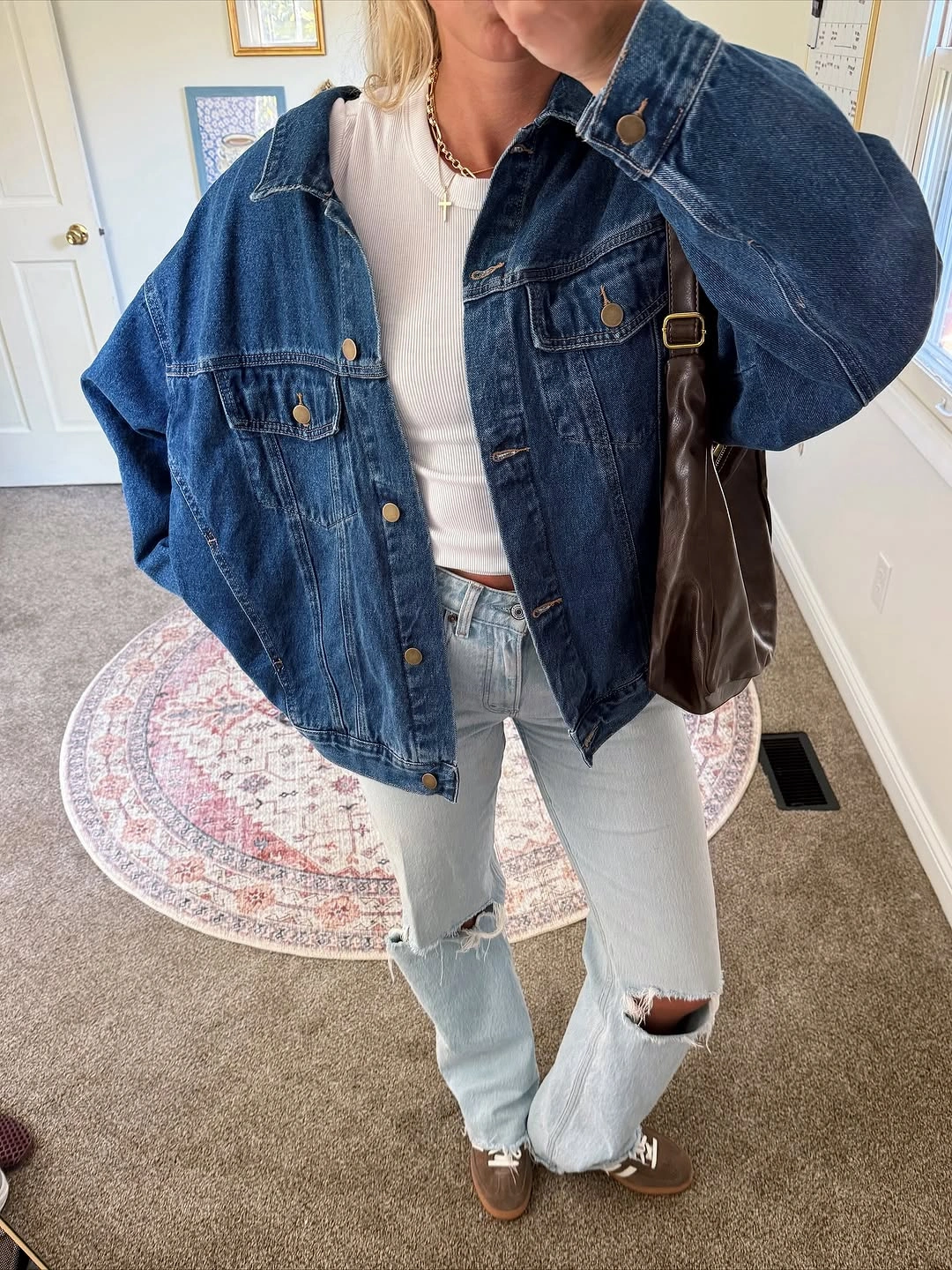 comfy fall outfits 2026 Classic Denim on Denim with a Modern Twist