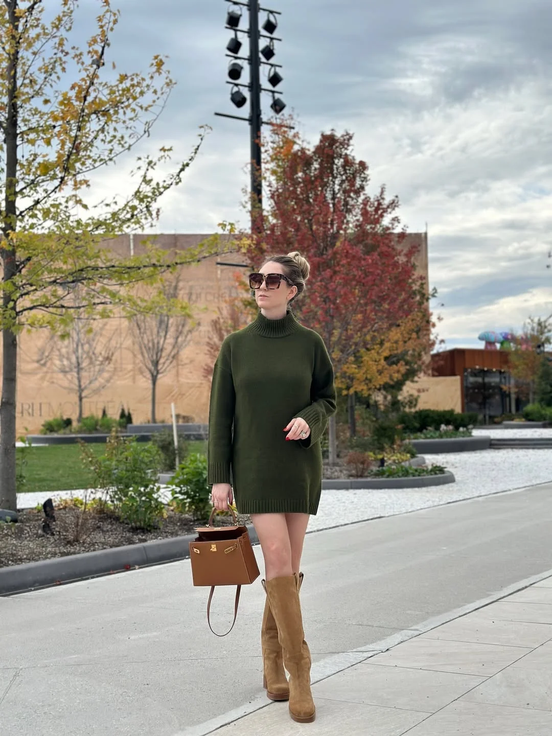 cozy chic fall outfits for 2026 Oversized Sweater Dresses with Tall Boots for Cozy Days