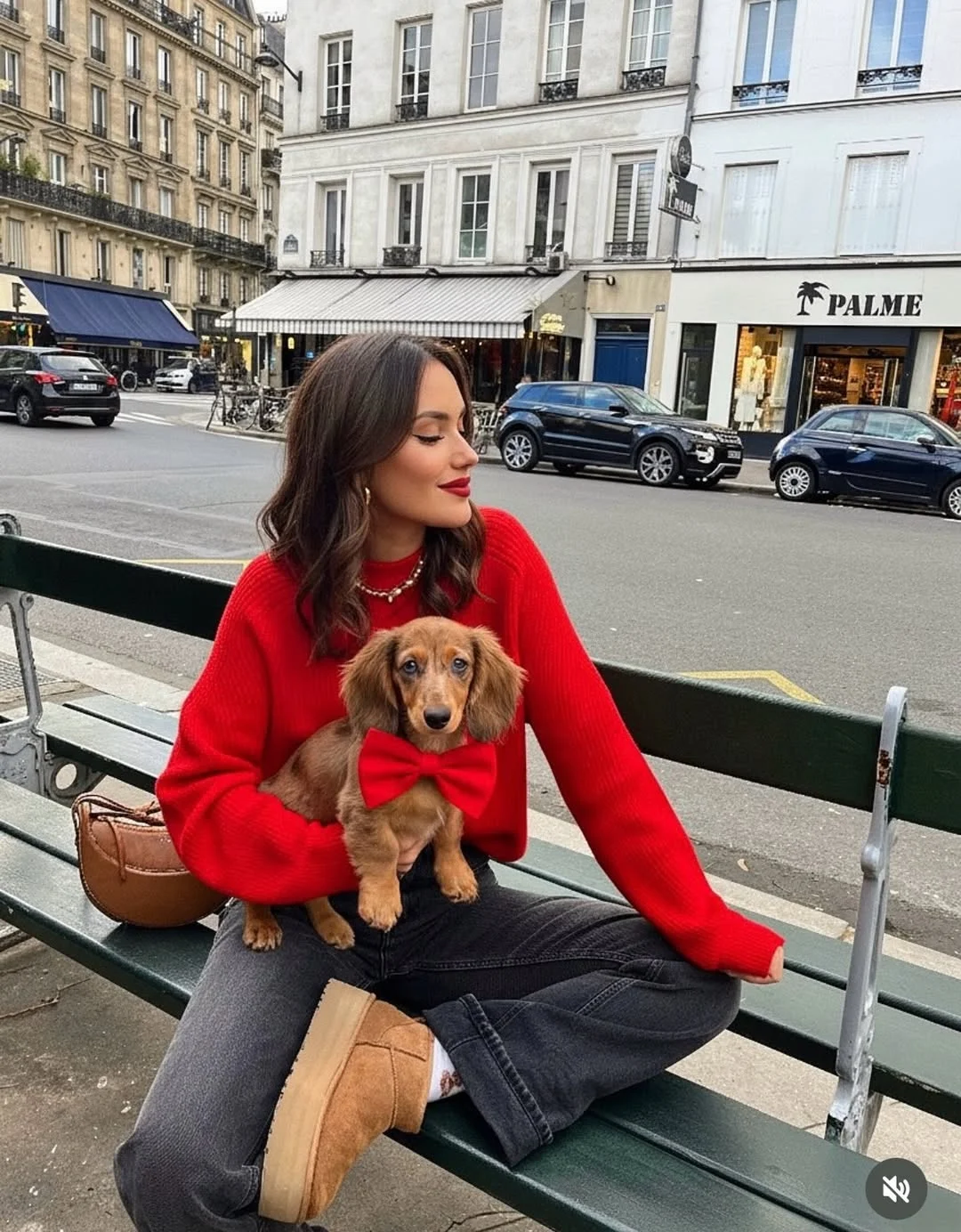 cozy chic fall outfits for 2026 Bold Red Knitwear That Brightens Gray Autumn Days