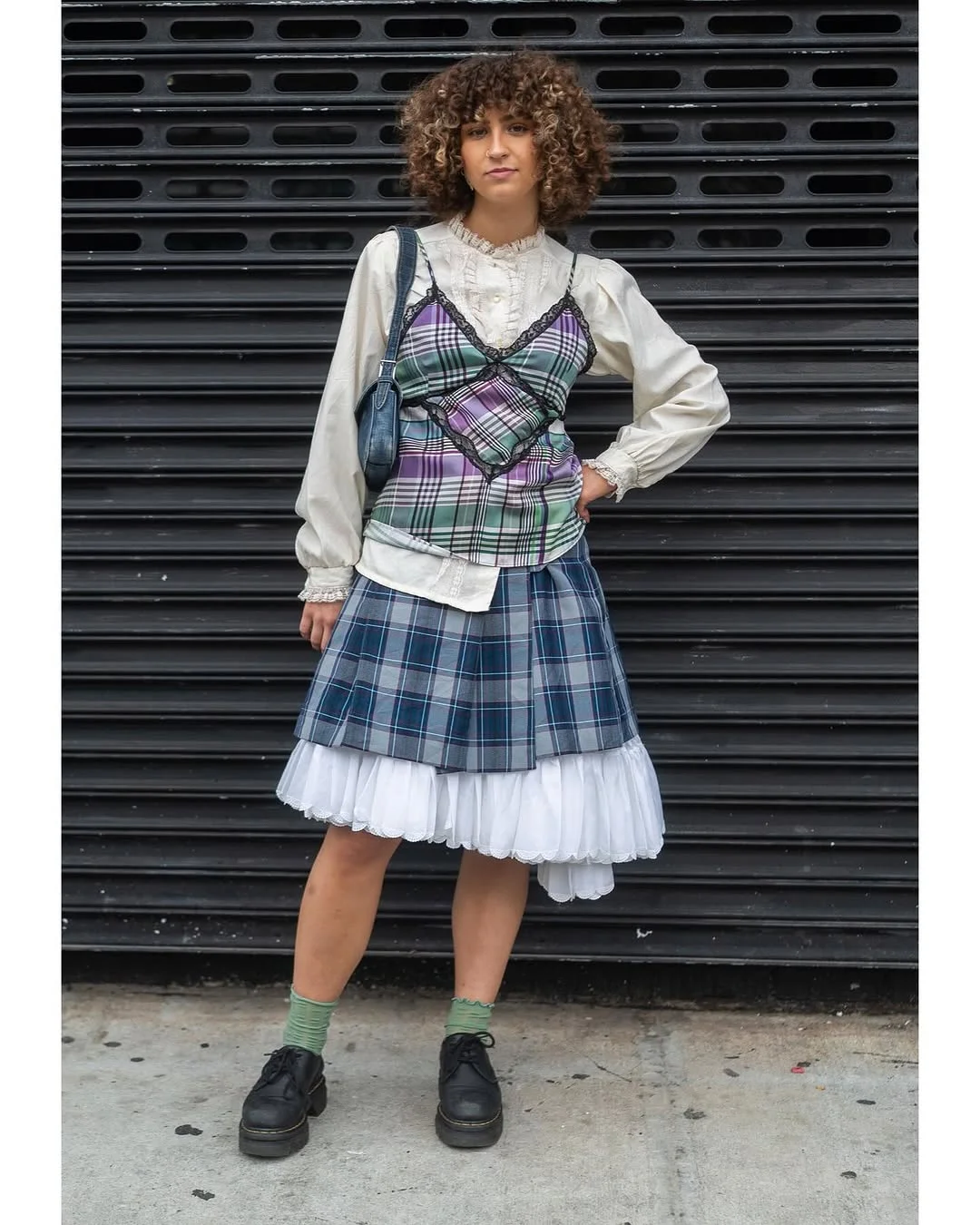 cute fall outfits docs 2026 Mixing Plaid Prints Creates a Creative Vintage-Inspired Look