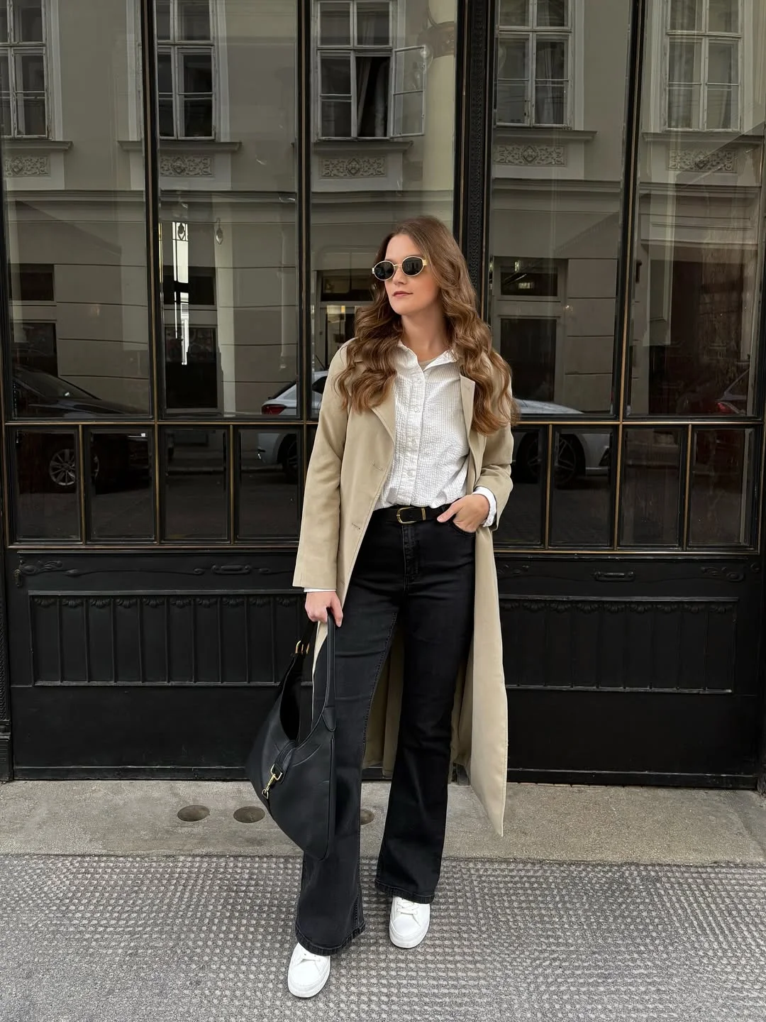 Early fall outfits ideas 2026 Relaxed Tailoring With Black Denim