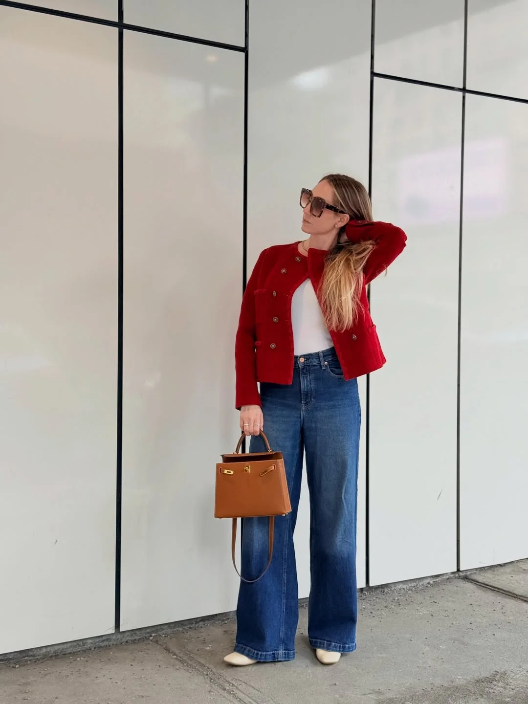 elegant fall office outfits 2026 Bright Jackets That Refresh Everyday Office Denim