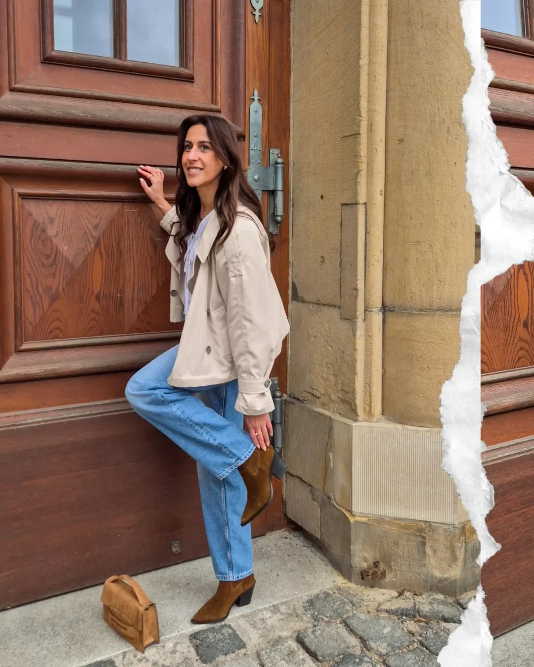 elegant fall office outfits 2026 Classic Trench Jackets with Relaxed Denim for Everyday Office Style