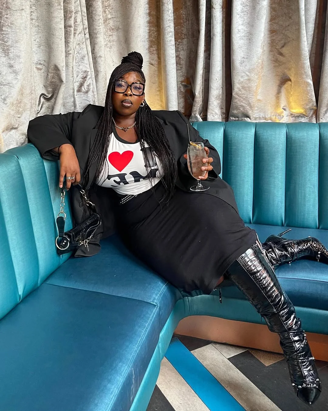 fall 2026 outfits for black women Graphic Tees and Tall Boots for an Effortless Night Out