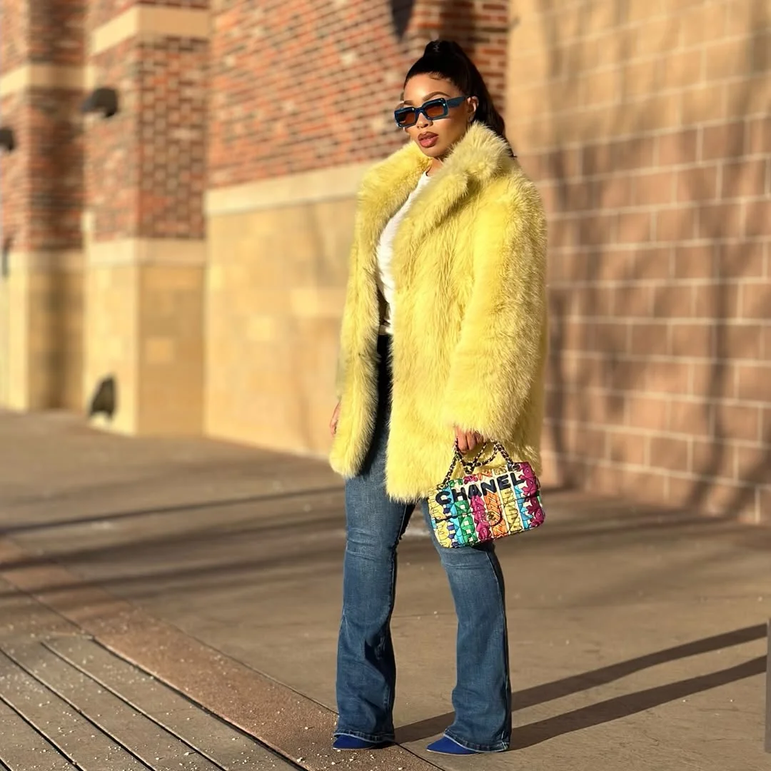 fall 2026 outfits for black women A Statement Coat That Brightens Gray Fall Days