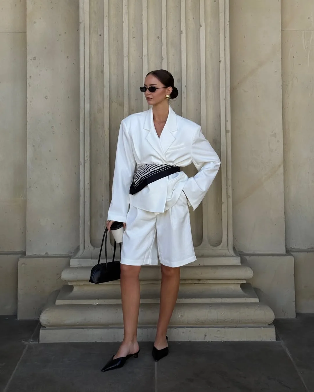 Fall blazer outfit inspo 2026 Modern Monochrome Tailoring with Paris-Inspired Structure