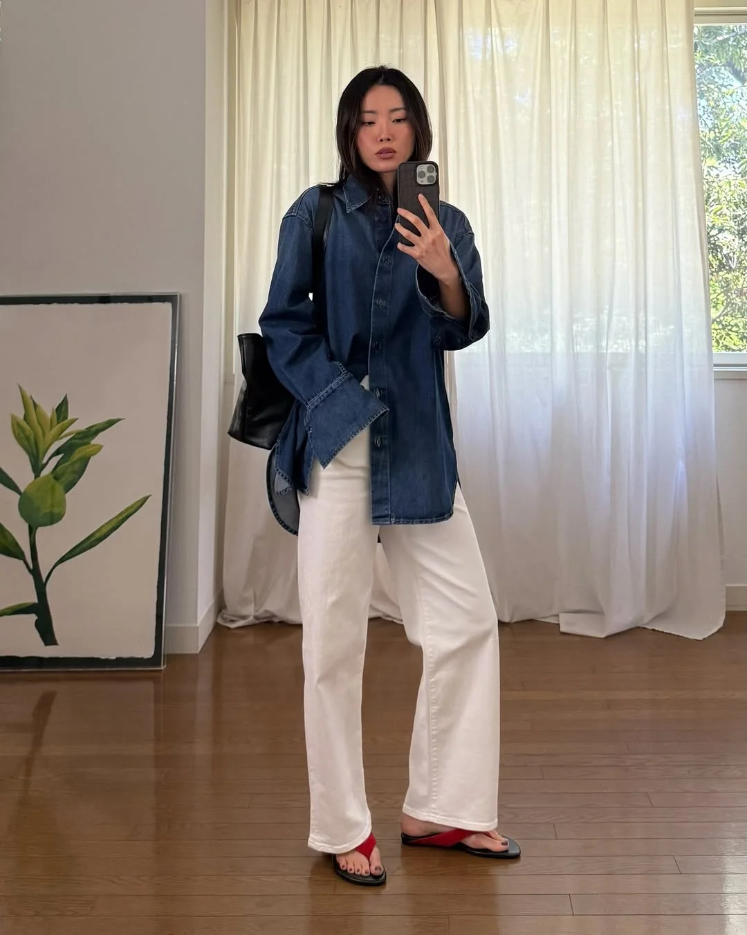 fall denim outfits for women 2026 Dark Denim Shirts and White Jeans That Feel Minimal but Sharp