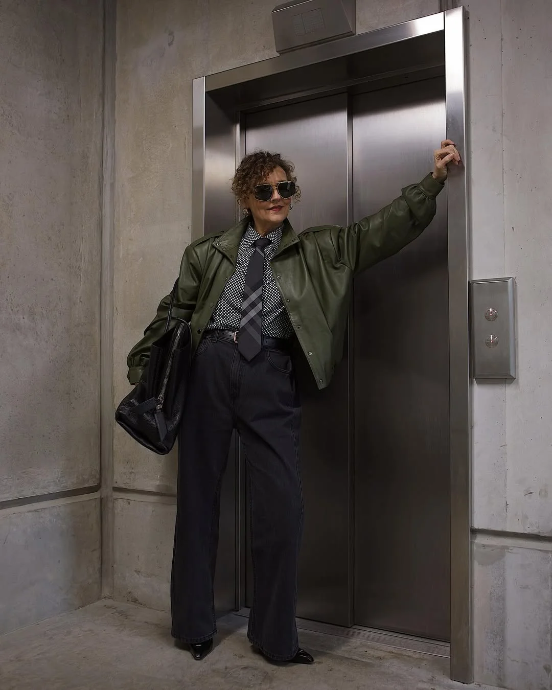 fall fashion for women over 40 Tailored Shirts and Leather Jackets Redefine Modern Power Dressing