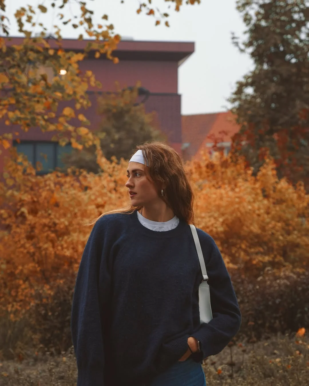 fall fashion inspiration 2026 Oversized Navy Knits And Quiet Academic Styling