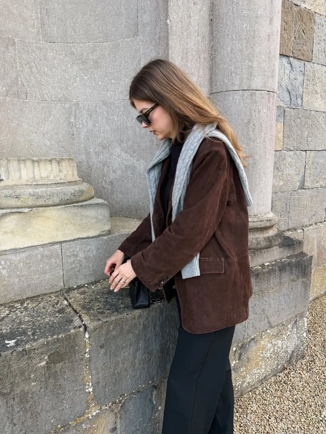 fall fashion inspiration 2026 Chocolate Suede And Soft Knit Layering For Cold Mornings