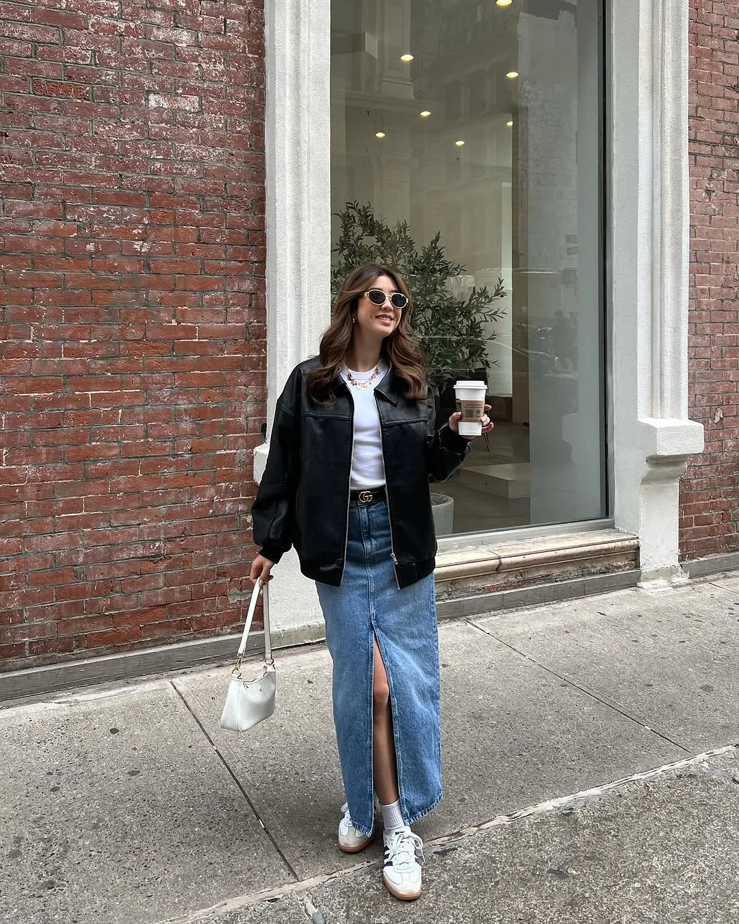 fall fashion outfits 2026 Black Leather and Denim Maxi Skirts Are Here to Stay
